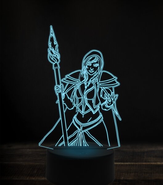 Beling 3D lampa,Jaina Proudmoore 2 , 7 Farebná S163842J5