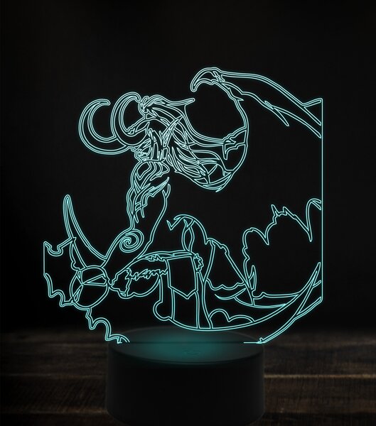 Beling 3D lampa,Illidan Stormrage , 7 Farebná S163842TGA