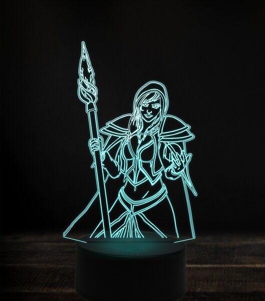 Beling 3D lampa,Jaina Proudmoore 2 , 7 Farebná S163842J5