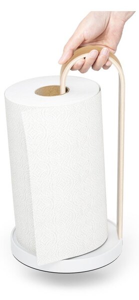 Biely drevený stojan na papierové utierky ø 17 cm Bellwood – Umbra