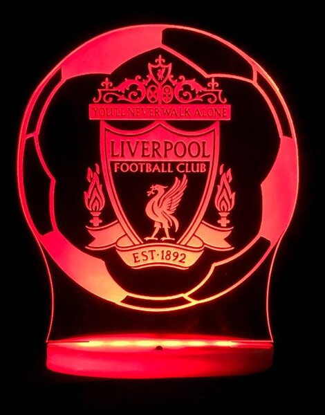 Beling 3D lampa, Liverpool v lopte, futbalový darček,16 farebná S371TTR
