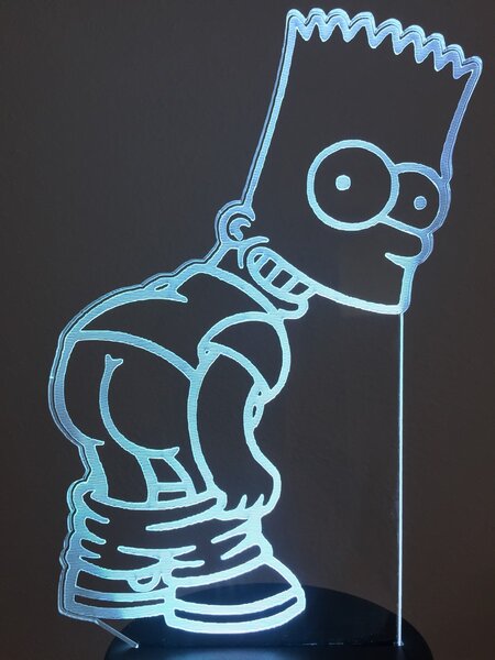 Beling 3D lampa,Bart Simpson, 7 farebná S514DD