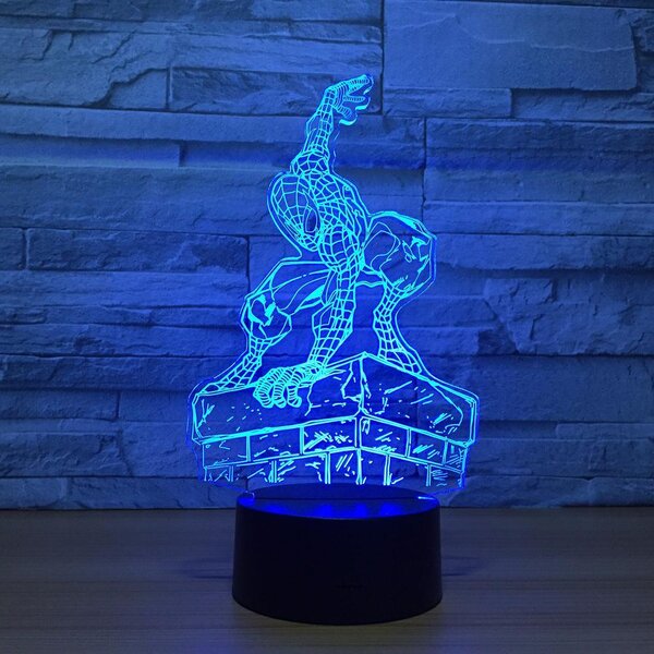 Beling 3D lampa, Spider man, 7 farebná S16384T2GAJ7