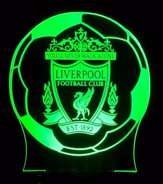 Beling 3D lampa, Liverpool v lopte, futbalový darček,16 farebná S371TTR