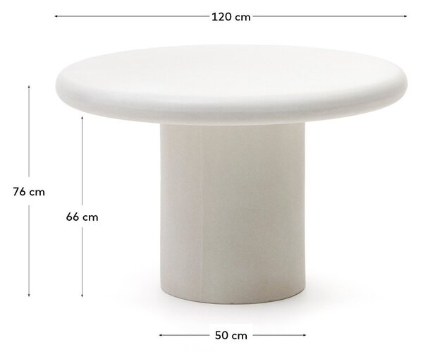 Okrúhly záhradný jedálenský stôl ø 120 cm Addaia – Kave Home