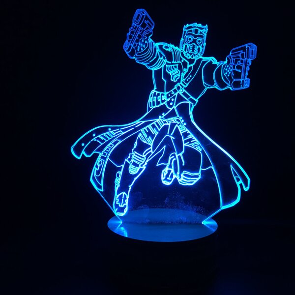 Beling 3D lampa, Star lord, 7 farebná S16384T2GAJ