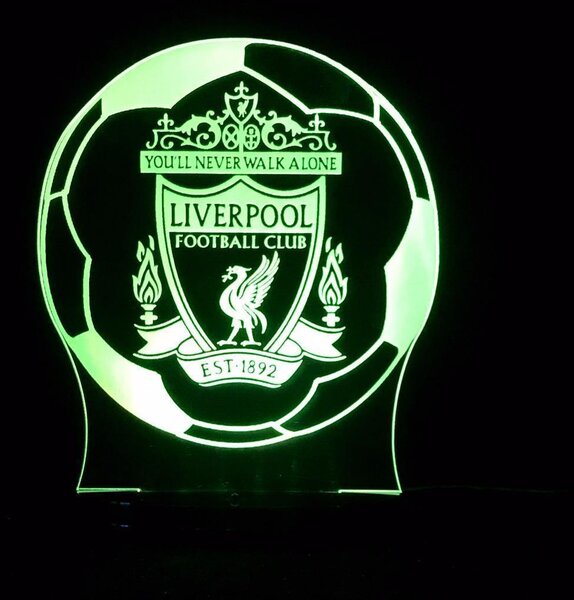 Beling 3D lampa, Liverpool v lopte, futbalový darček,16 farebná S371TTR