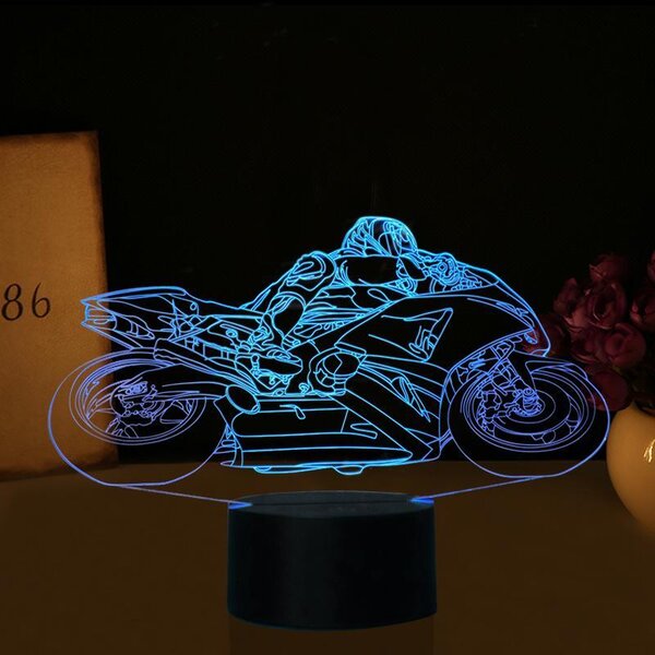 Beling 3D lampa,Superbike 4 , 7 farebná DACCV1JT2