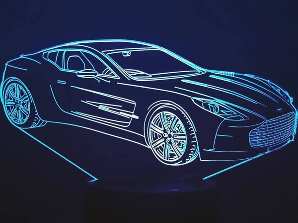 Beling 3D lampa,Aston Martin , 7 farebná DF547DFV2