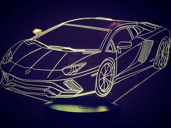 Beling 3D lampa,Lamborghini, 7 farebná DA1JDTFDFV2