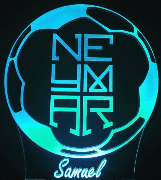 Beling 3D lampa,Neymar v lopte, futbalový darček,16 farebná S2JDDES903