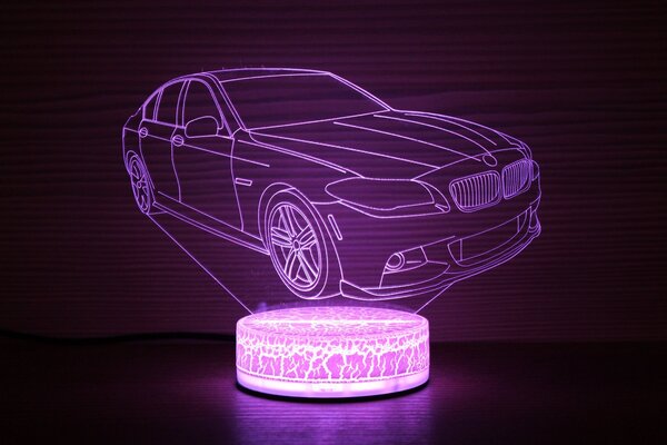 Beling 3D lampa,BMW M5 , 7 farebná DFJE58JJW587SD