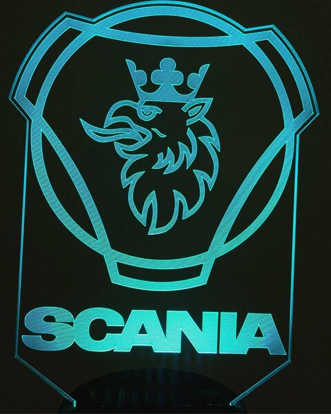 Beling 3D lampa, Scania Logo , 7 farebná DW5DHDS13