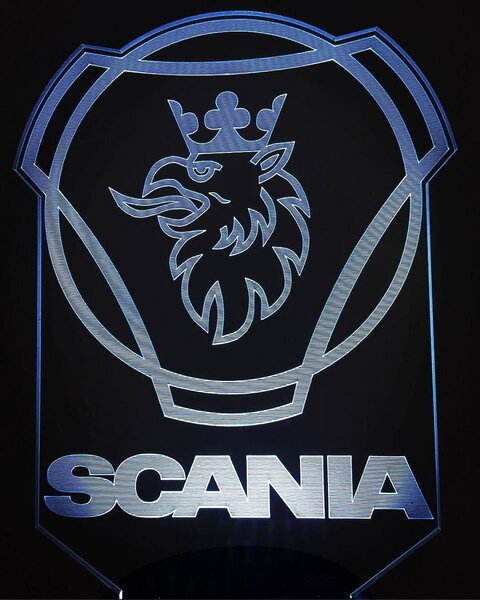 Beling 3D lampa, Scania Logo , 7 farebná DW5DHDS13