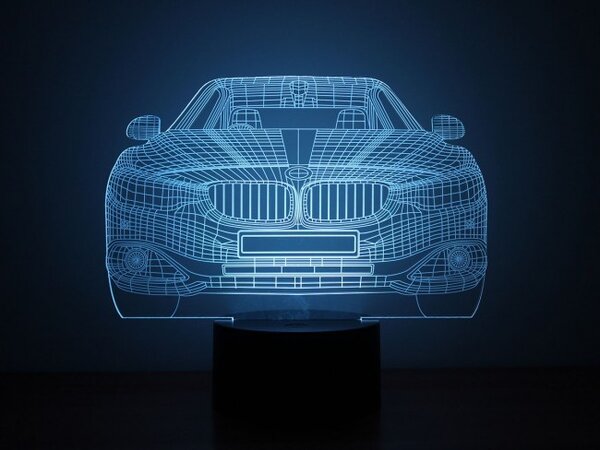 Beling 3D lampa,BMW Maska , 7 farebná DFJE58JJW587SD