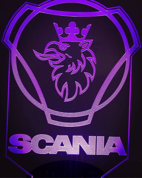 Beling 3D lampa, Scania Logo , 7 farebná DW5DHDS13