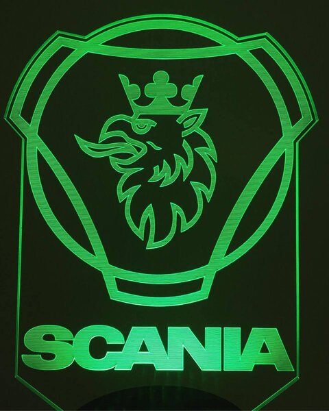 Beling 3D lampa, Scania Logo , 7 farebná DW5DHDS13