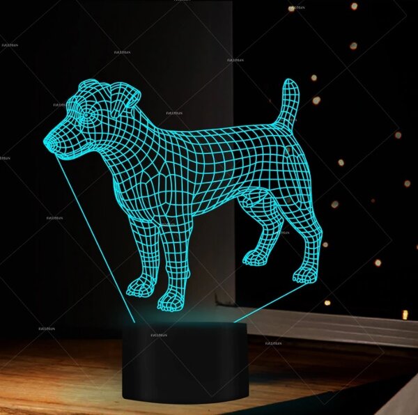 Beling 3D lampa, Rusell terrier, 7 farebná S42QASTA