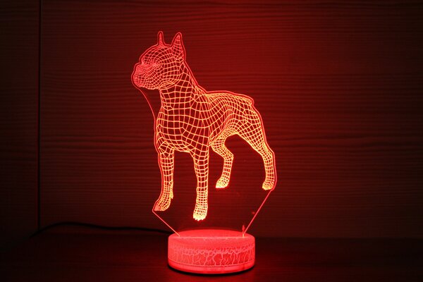 Beling 3D lampa,Boxer, 7 farebná S4ASC13