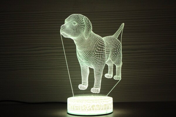 Beling 3D lampa, Labrador , 7 farebná S42QASTA