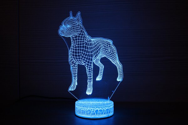 Beling 3D lampa,Boxer, 7 farebná S4ASC13