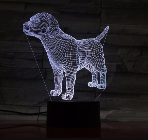 Beling 3D lampa, Labrador , 7 farebná S42QASTA