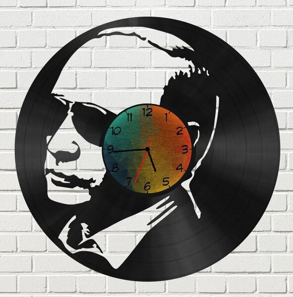 Beling vinylové nástenné hodiny Putin čierne LKJ85