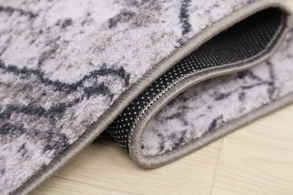 Spoltex, Behúň na mieru Marble 19 šedý, šíre 67 cm, šedá, chodba / predsieň