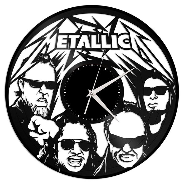 Beling vinylové nástenné hodiny Metallica čierne SDFL85