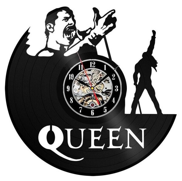 Beling vinylové nástenné hodiny Queen, AS785 čierne 854SD