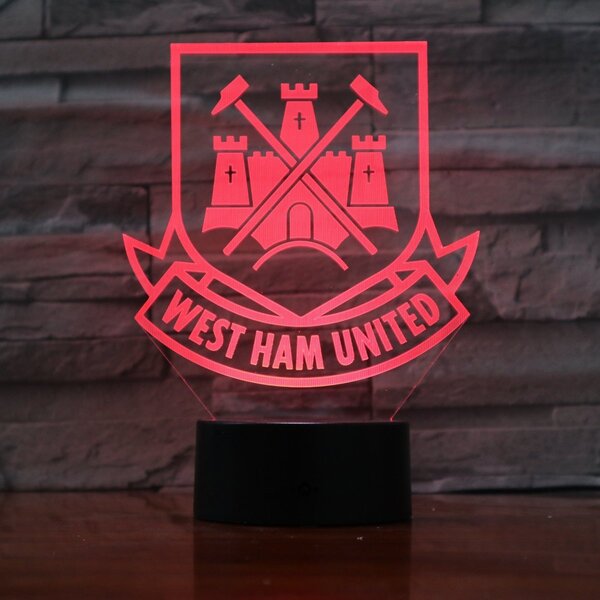 Beling 3D lampa,Whest Ham United ,futbalový darček ,16 farebná S3D71VL