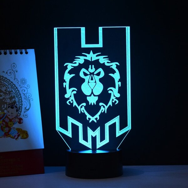 Beling 3D lampa,WOW , 7 Farebná S1AQQY2