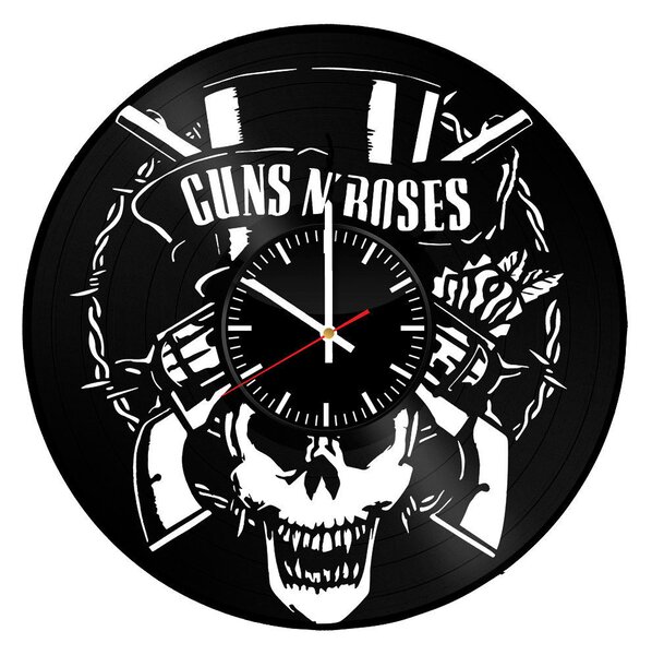 Beling vinylové nástenné hodiny Guns N Roses čierne GF54
