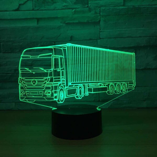 Beling 3D lampa,Kamión Mercedes, 7 farebná D58CX7DS5L