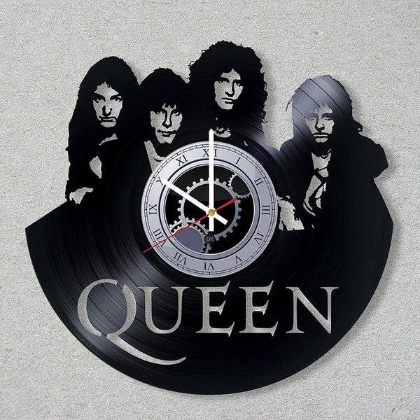 Beling vinylové nástenné hodiny Queen čierne, AS7853S
