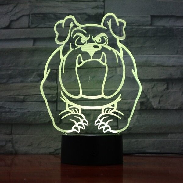 Beling 3D lampa,Pitbull , 7 farebná LEQ52
