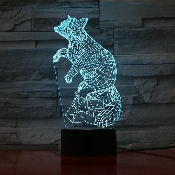 Beling 3D lampa,Mýval, 7 farebná LEQ6352S