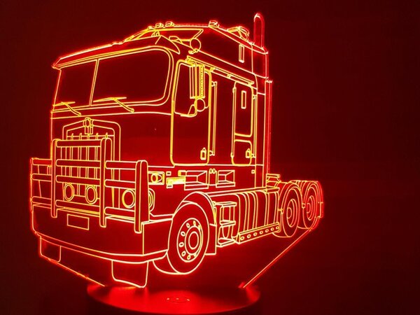 Beling 3D lampa,Kamión kenworth, 7 farebná D58A37DS