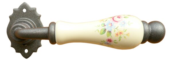 GALBUSERA Kovaná kľučka 2601 - PZ, porcelán D1, antická čierna