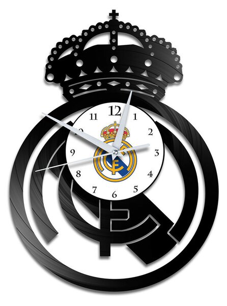 Beling vinylové nástenné hodiny Real Madrid čierne, GQC2D