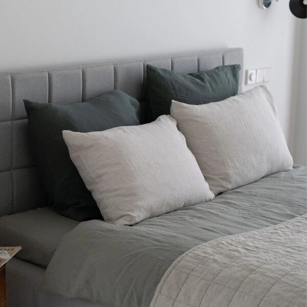 Ľanová obliečka na vankúš 50x70 cm Forest Green – Linen Tales