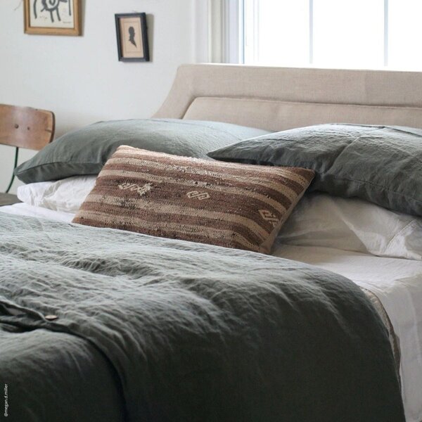 Ľanová obliečka na vankúš 50x70 cm Forest Green – Linen Tales