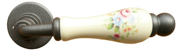 GALBUSERA Kovaná kľučka 3-10 - PZ, porcelán D1, antická čierna