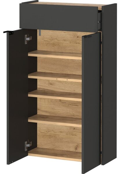 Antracitová skrinka 56x97x22 cm Ameca – Germania