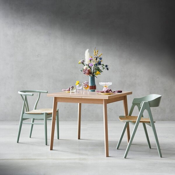 Rozkladací jedálenský stôl v dubovom dekore Hammel Single, 90 x 90 cm