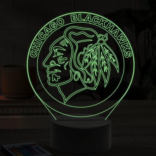 Beling 3D lampa,Chicago Blackhawks, 16 farebná 9QQA5A