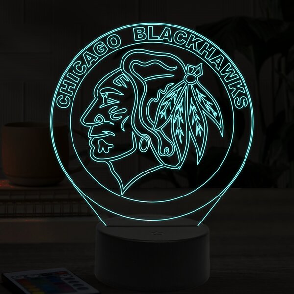 Beling 3D lampa,Chicago Blackhawks, 16 farebná 9QQA5A