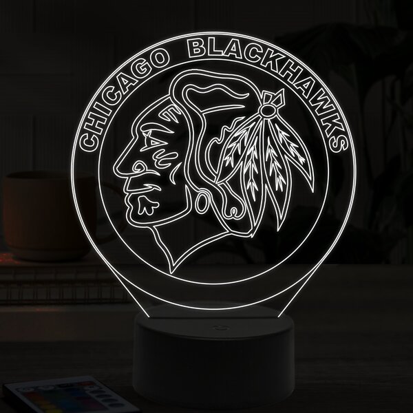 Beling 3D lampa,Chicago Blackhawks, 16 farebná 9QQA5A
