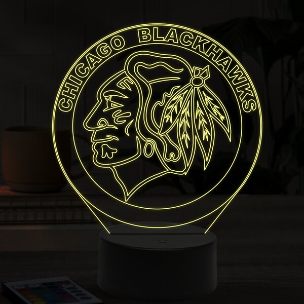 Beling 3D lampa,Chicago Blackhawks, 16 farebná 9QQA5A