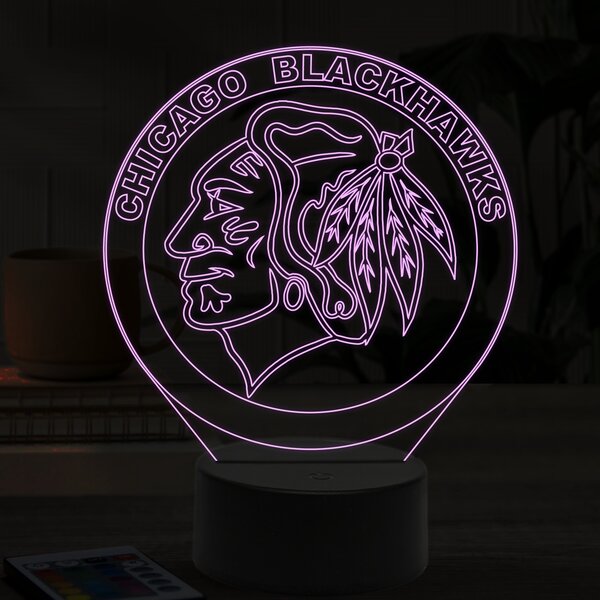 Beling 3D lampa,Chicago Blackhawks, 16 farebná 9QQA5A